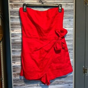 Jumpsuit, with pockets, red, use couple times, still great!